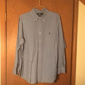 Two blues Ralph Lauren plaid button down
